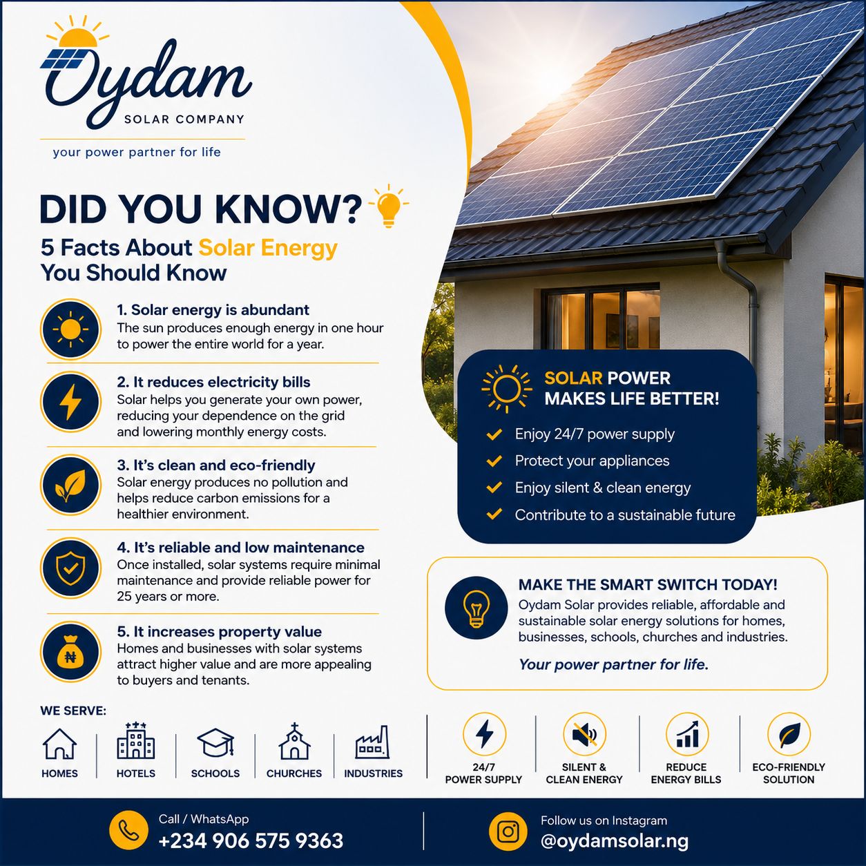 Oydam Solar World professional solar installation