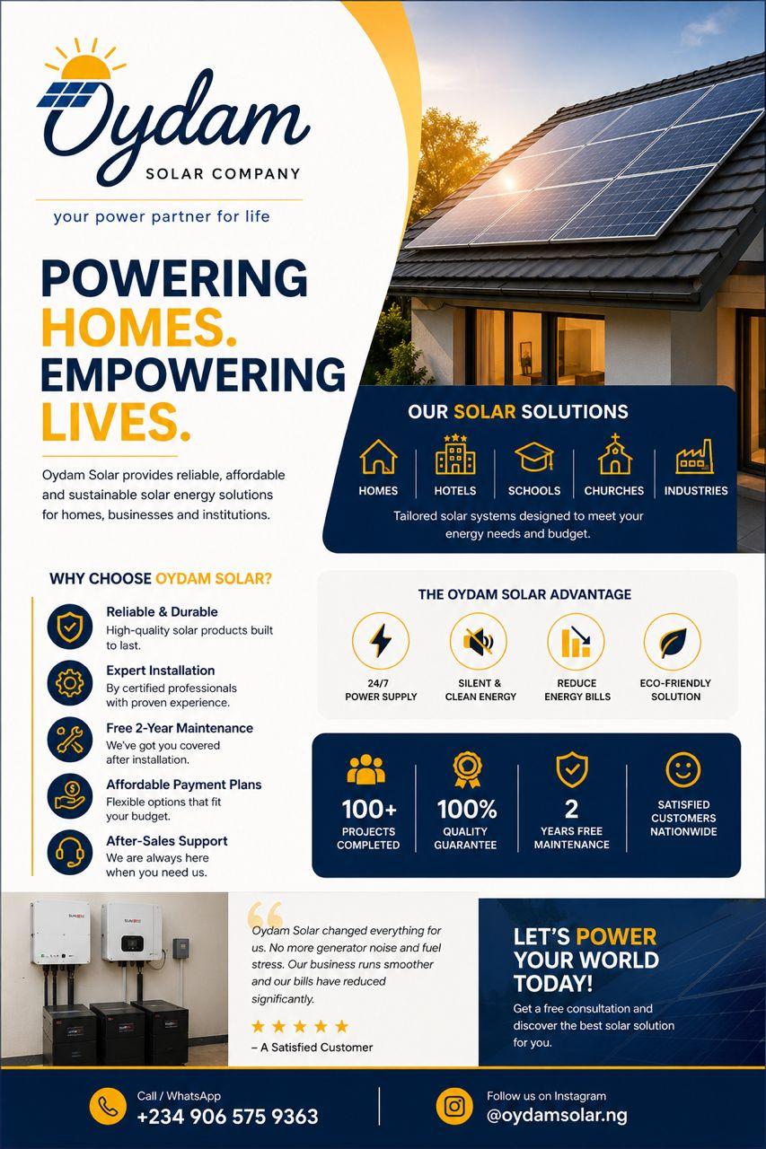 Reliable Oydam Solar World power solution